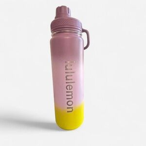 Lululemon Back To Life Sport Bottle 24oz BPA Free Purple and Yellow